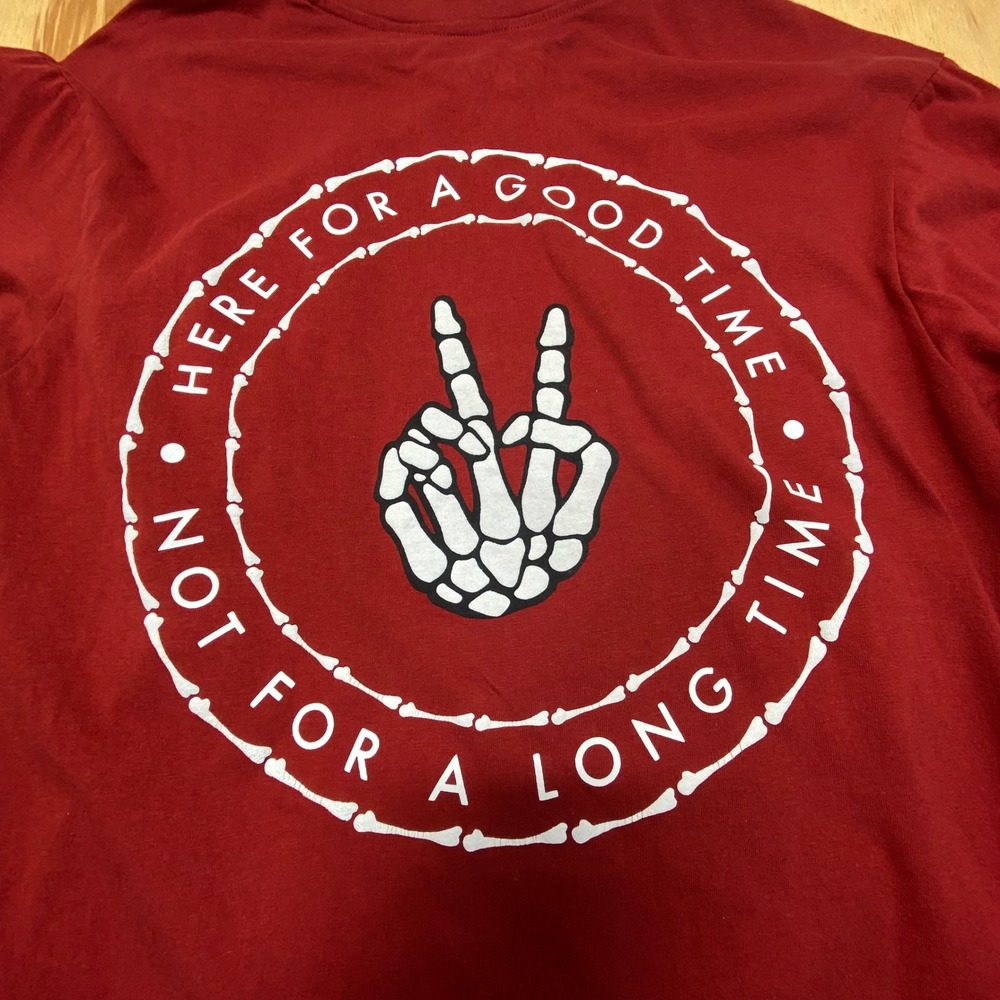 Here For A Good Time Red Long Sleeve T Shirt‎ Eighty Eight Mens Large